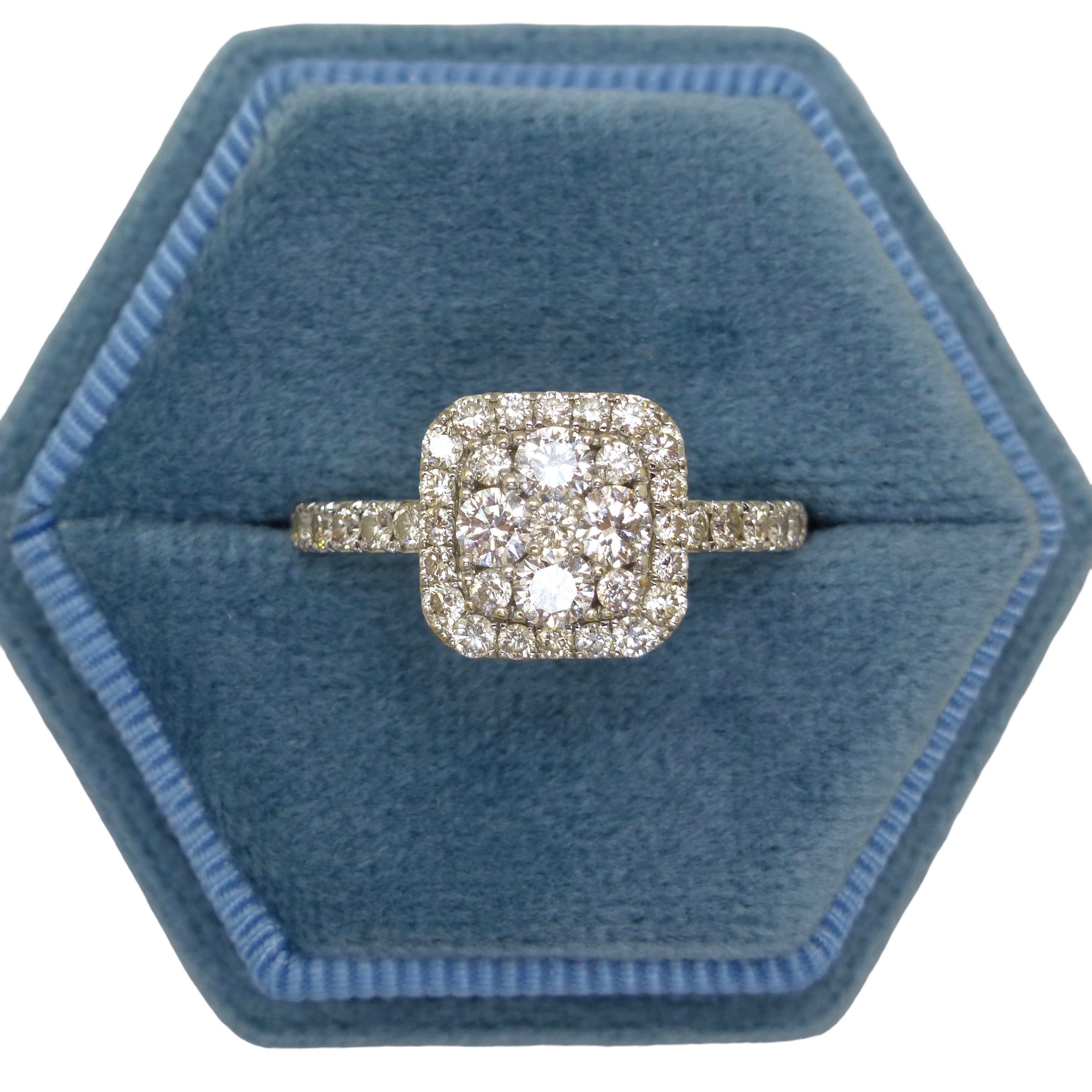 Antiques Atlas - 9ct Gold Sapphire & Diamond Eternity Ring as163a2080 / M468