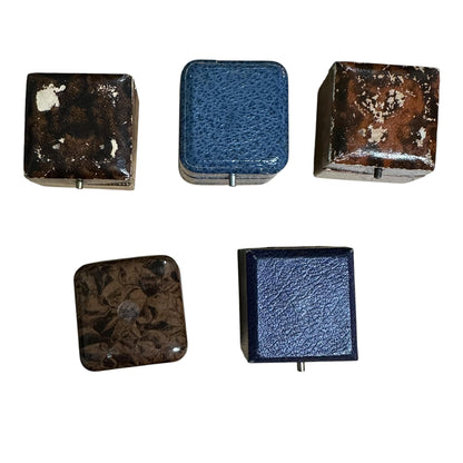 Collection of 5 x Antique & Vintage ring presentation boxes