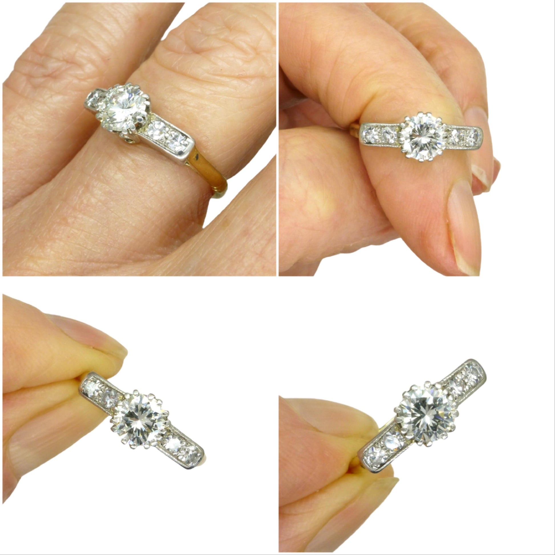 Vintage 18ct & Platinum natural VS diamond solitaire engagement ring 0.60ct - Independent valuation