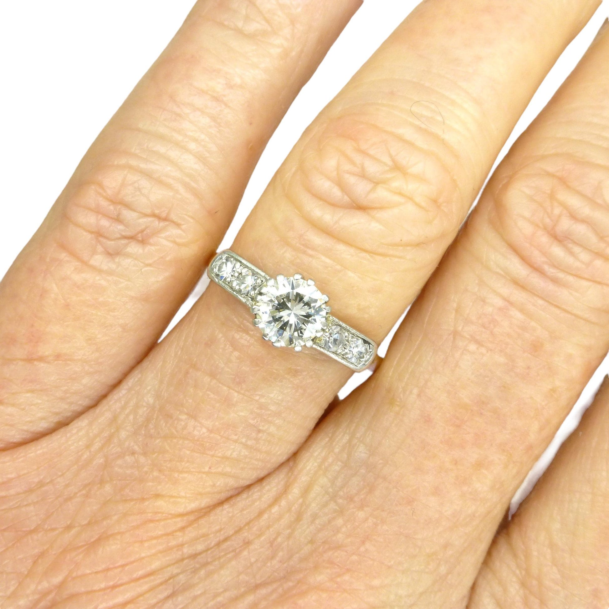 Vintage 18ct & Platinum natural VS diamond solitaire engagement ring 0.60ct - Independent valuation