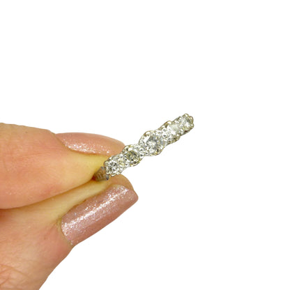 Vintage 18ct natural diamond five stone ring ~ Anniversary stacking ring