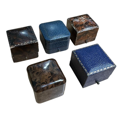 Collection of 5 x Antique & Vintage ring presentation boxes