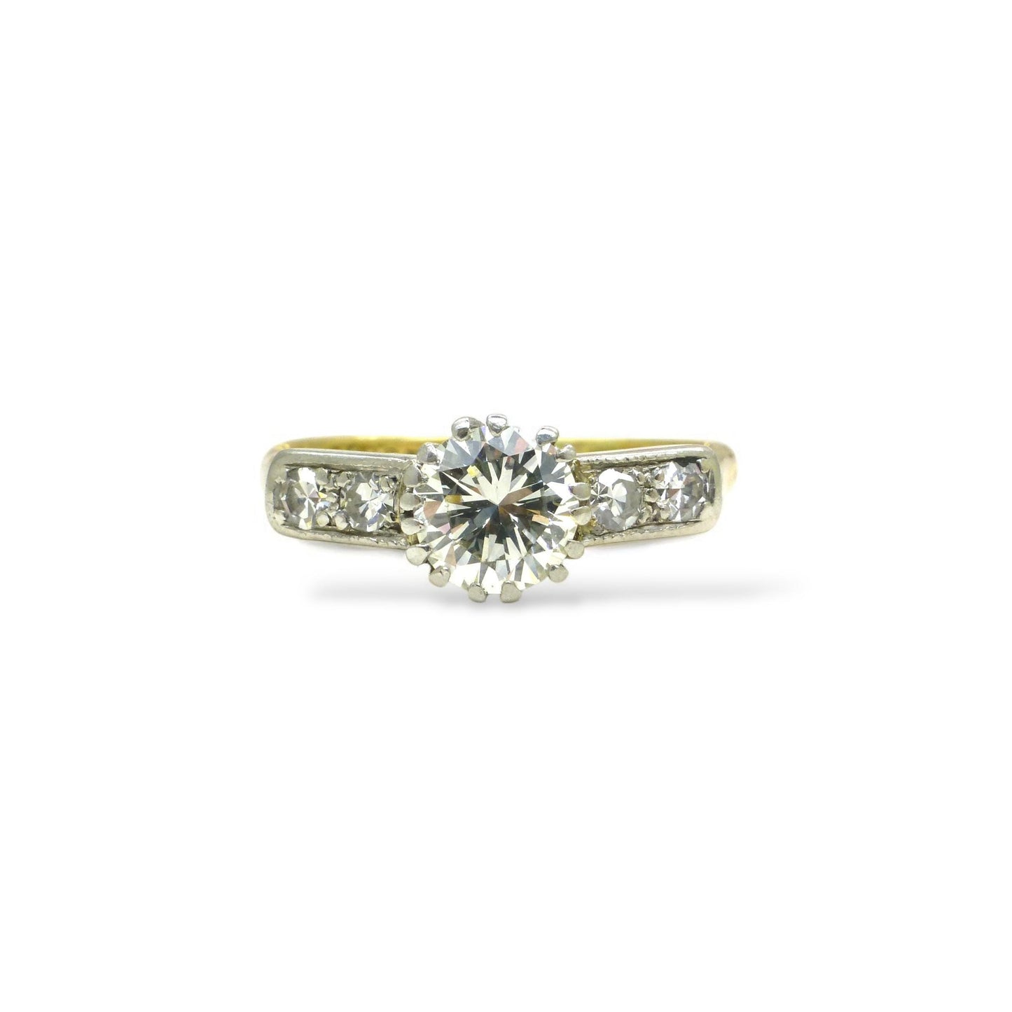 Vintage 18ct & Platinum natural VS diamond solitaire engagement ring 0.60ct - Independent valuation