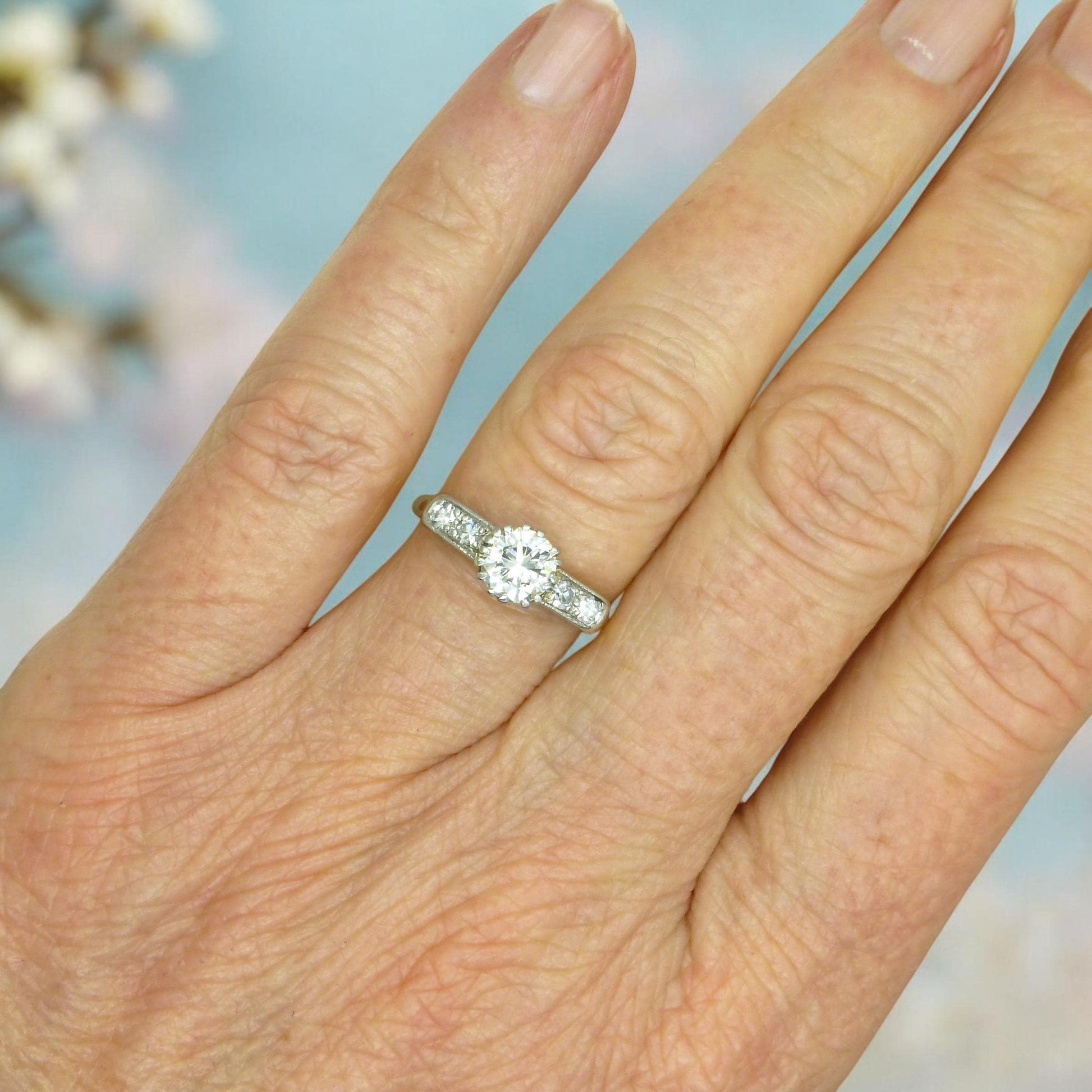 Vintage 18ct & Platinum natural VS diamond solitaire engagement ring 0.60ct - Independent valuation