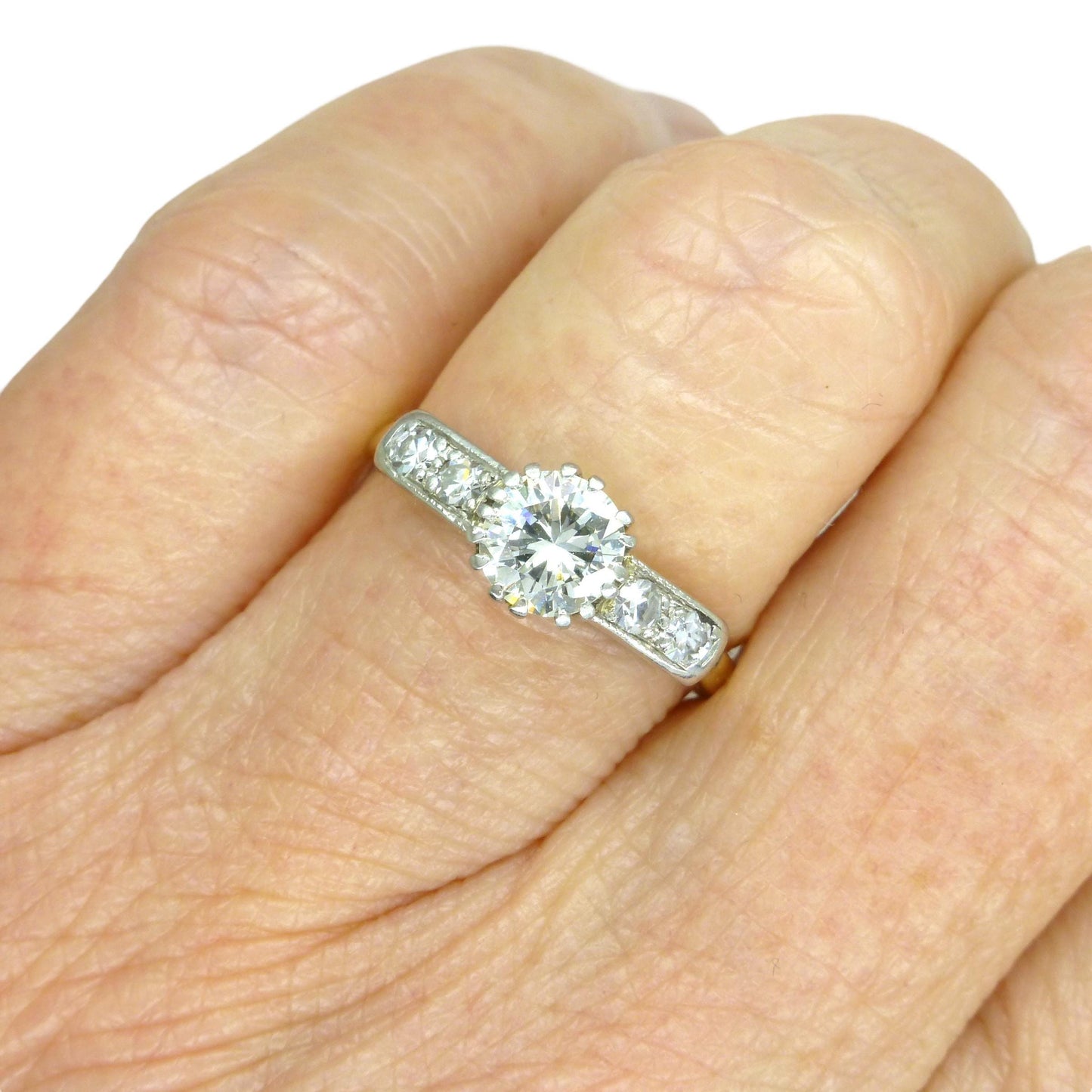 Vintage 18ct & Platinum natural VS diamond solitaire engagement ring 0.60ct - Independent valuation