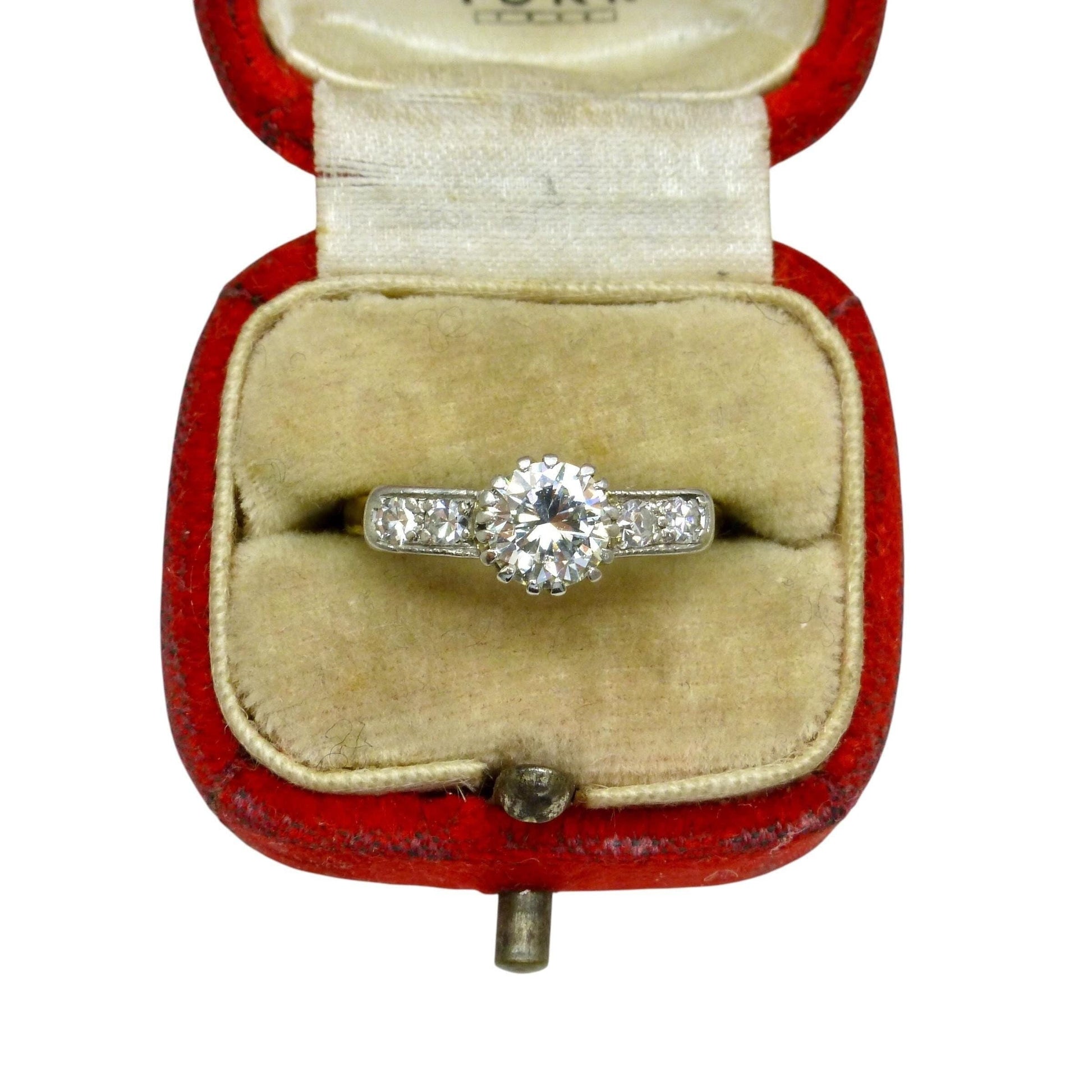 Vintage 18ct & Platinum natural VS diamond solitaire engagement ring 0.60ct - Independent valuation