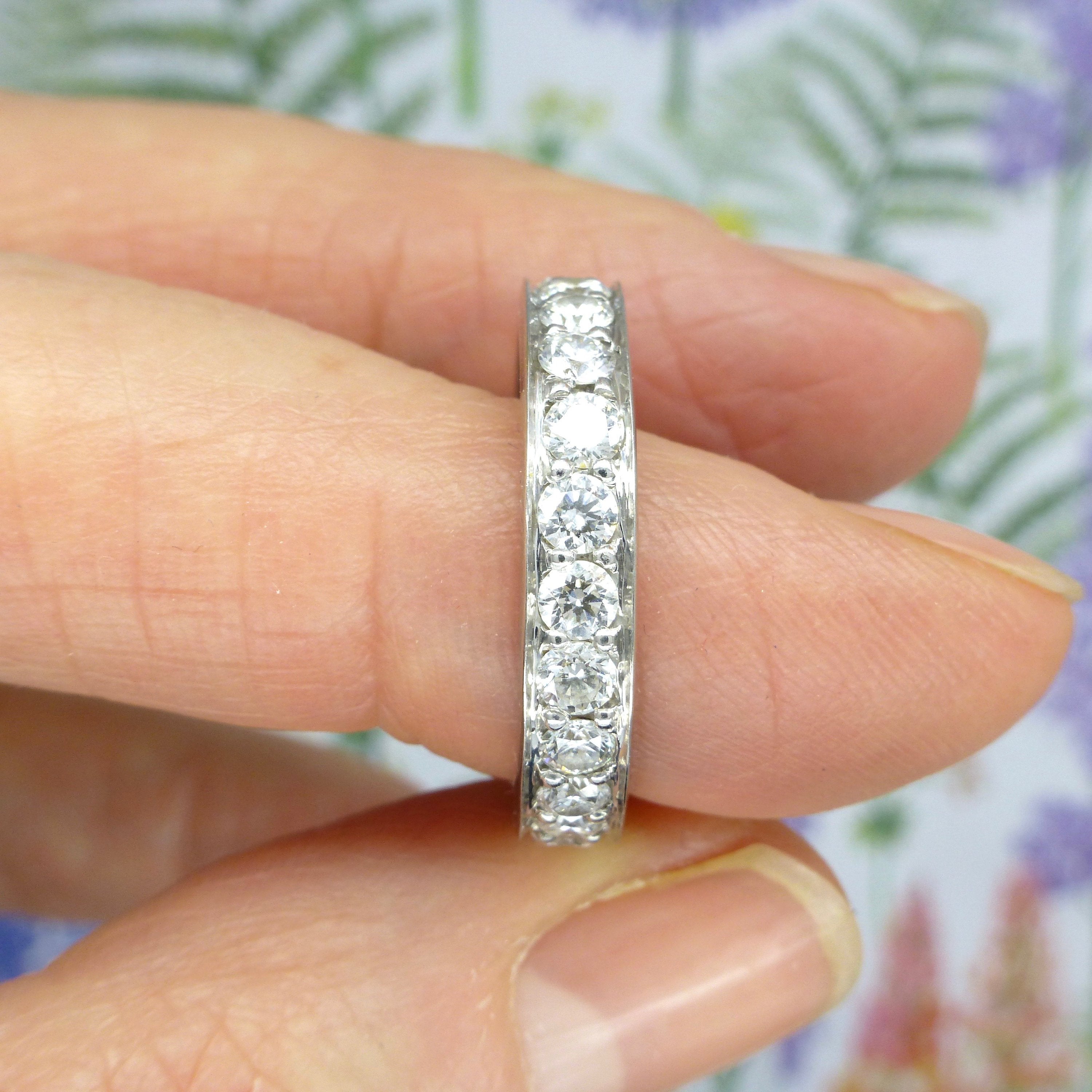 Antique diamond eternity on sale ring