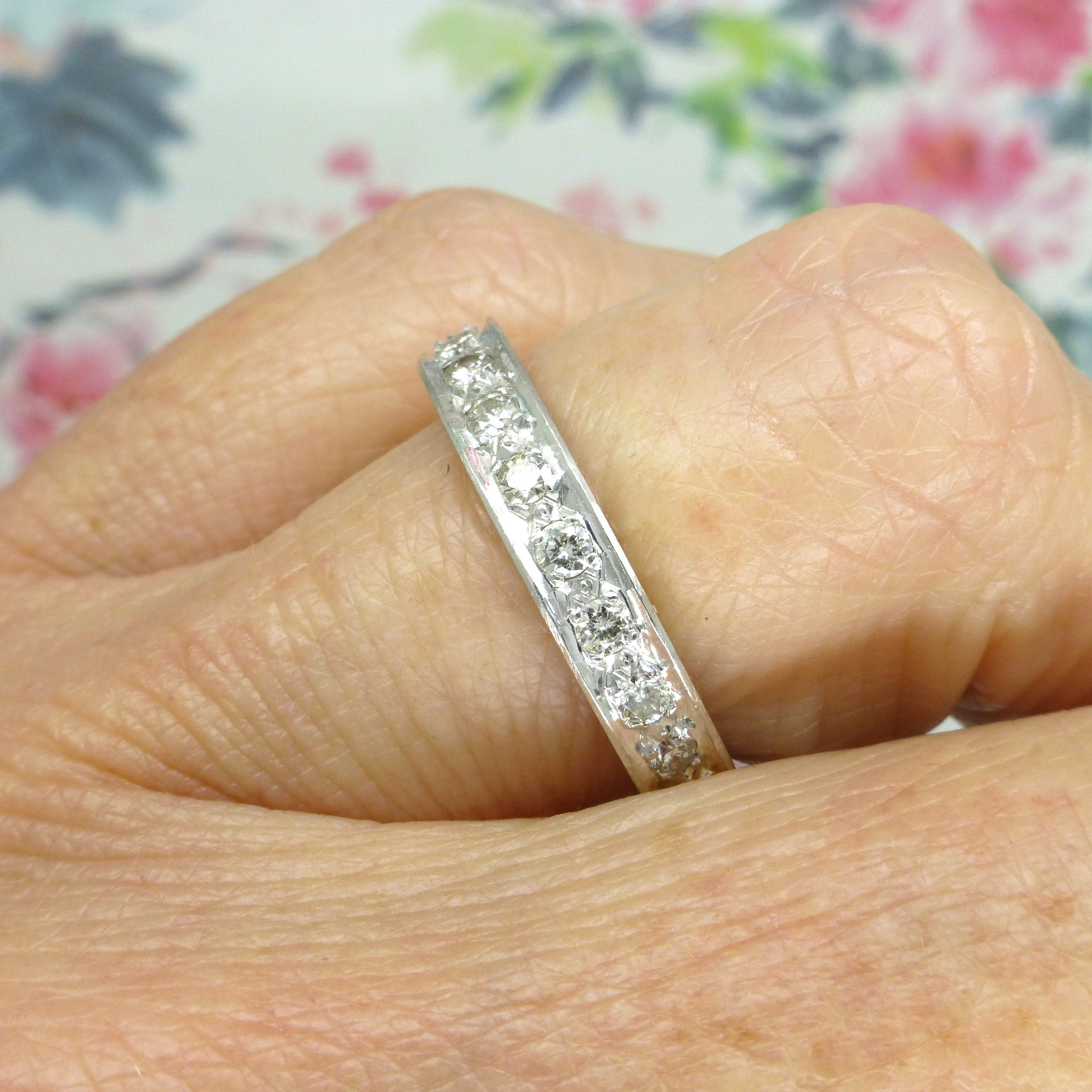 18ct White Gold 1.64ct Oval Diamond Eternity Ring